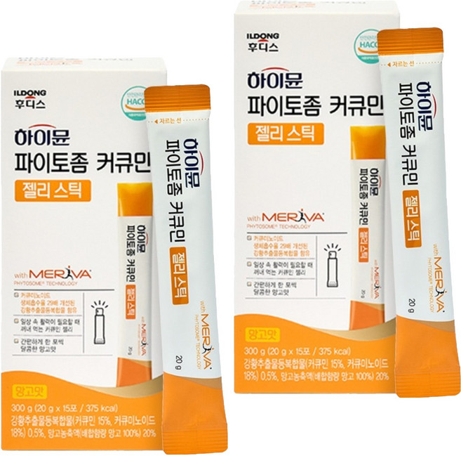 하이뮨 일동후디스 파이토좀 커큐민 메리바 젤리스틱, 300g, 2개