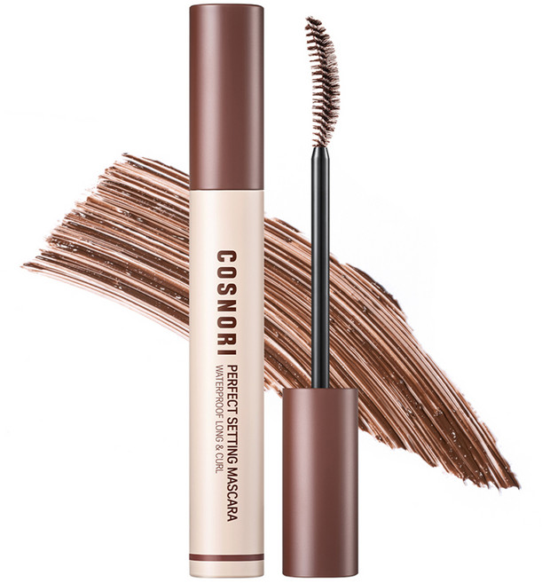 코스노리 퍼펙트 세팅 워터프루프 롱앤컬 마스카라 7ml, 02 코지브라운, 1개