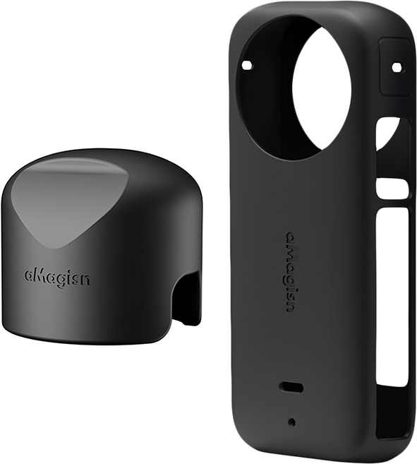 Amagisn Insta360 X3 機身矽膠保護套鏡頭蓋組, X3-SLC-01, 1個