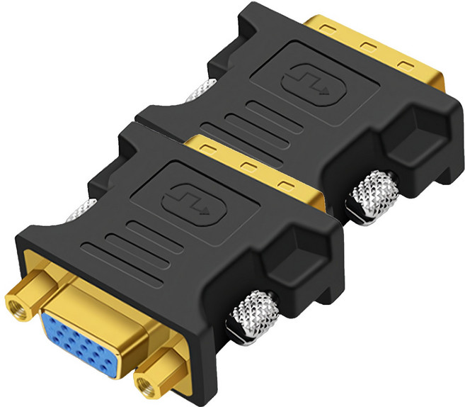 Bravo-U VGA to DVI 轉接頭 黑色, 單一商品, 2個