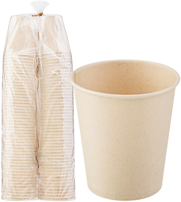 탐사 사탕수수 종이컵 190ml, 100개, 1개입