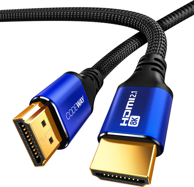 CODEWAY HDMI 2.1版 60Hz UHD HDMI 傳輸線, 藍色, 1.5m, 1條