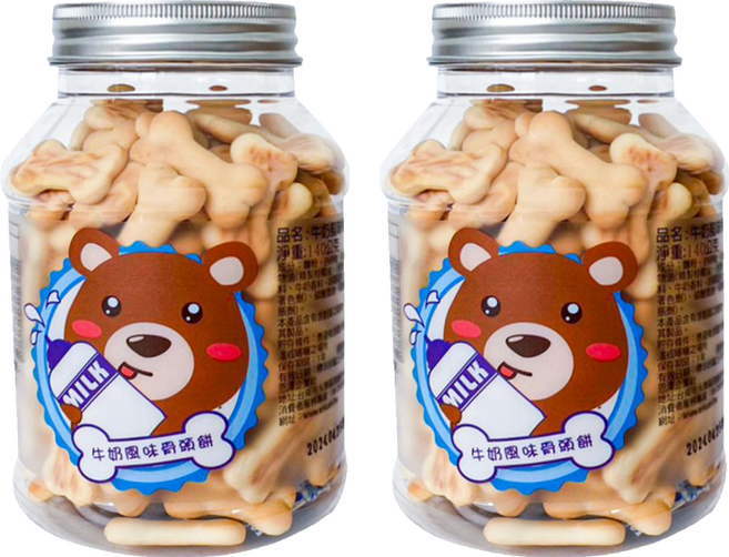 恩澤食品 牛奶風味骨頭餅, 140g, 2罐