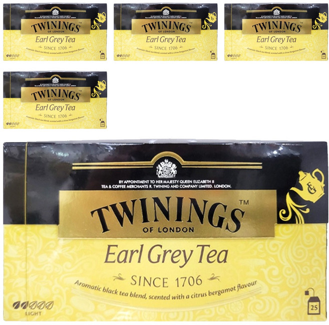 TWININGS 唐寧茶 皇家伯爵茶 佛手柑風味, 2g, 25包, 5盒