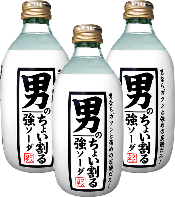 木村飲料 男人強碳酸水, 300ml, 3瓶