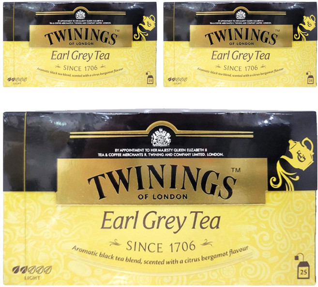 TWININGS 唐寧茶 皇家伯爵茶 佛手柑風味, 2g, 25包, 3盒