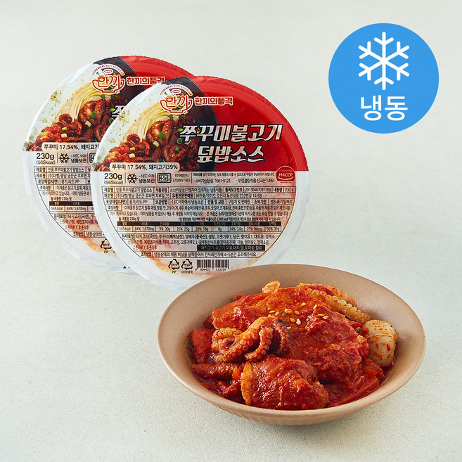 한끼의품격 쭈꾸미 불고기 덮밥 소스 (냉동), 2팩, 230g