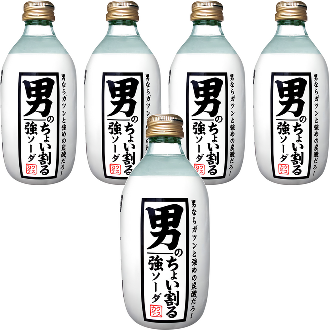 木村飲料 男人強碳酸水, 300ml, 5瓶