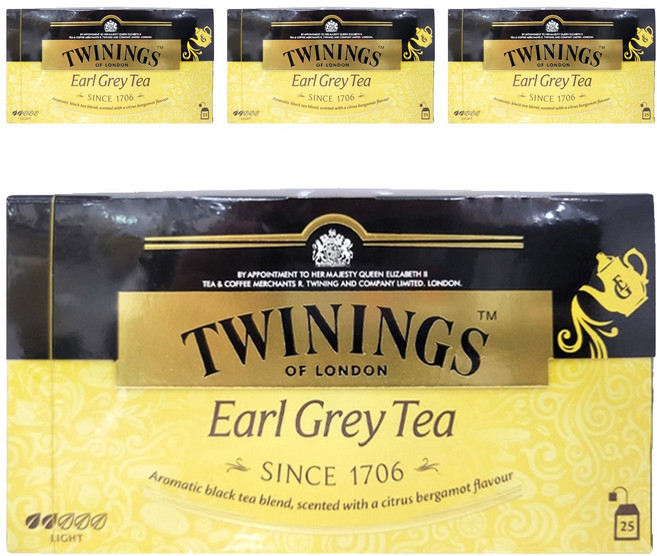 TWININGS 唐寧茶 皇家伯爵茶 佛手柑風味, 2g, 25包, 4盒