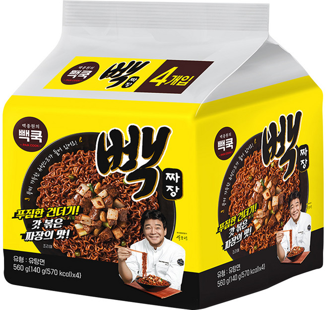 백쿡 빽짜장 140g, 4개