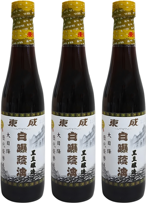 東成 黑豆白曝蔭油, 430ml, 3瓶