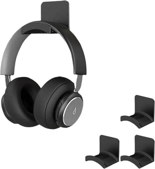 다오미 무타공 다용도 헤드셋 거치대, 블랙, 4개