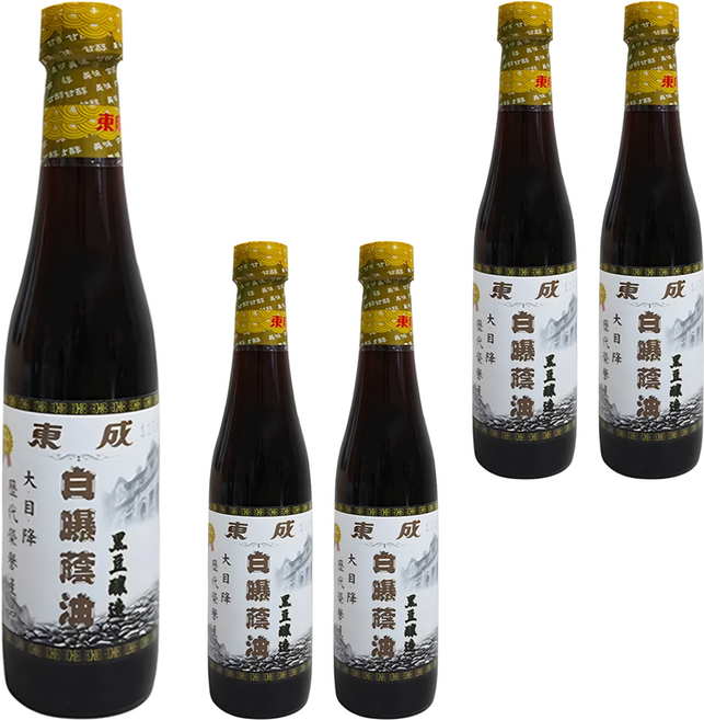 東成 黑豆白曝蔭油, 430ml, 5瓶