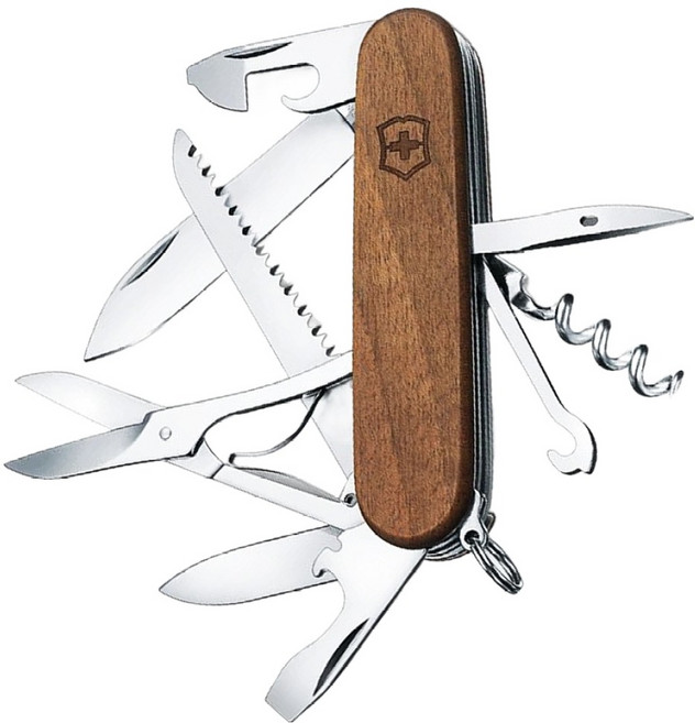 VICTORINOX 瑞士維氏 核桃木獵人 Huntsman 13用瑞士刀 91mm, 1個
