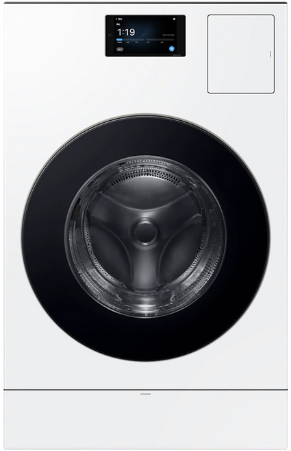 삼성전자 BESPOKE AI 콤보 세탁기 LCD 177.8mm WD90F25CHW 25kg + 18kg 방문설치, 화이트