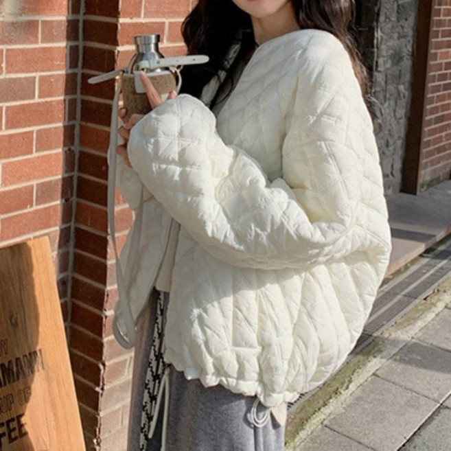 Fashion Flow 女款可愛粉彩拉鍊輕量羽絨外套
