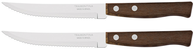 트라몬티나 트레딕셔널 우드핸들 커트러리 스테이크나이프 210mm, 혼합색상, 2개