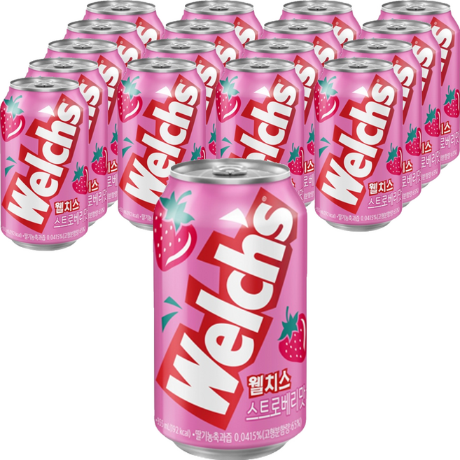 웰치스 스트로베리, 355ml, 18개