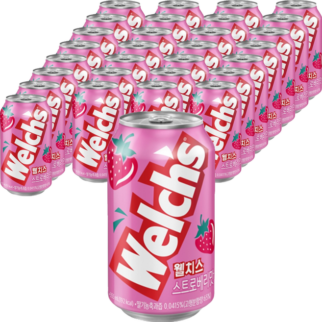 웰치스 스트로베리, 355ml, 30개
