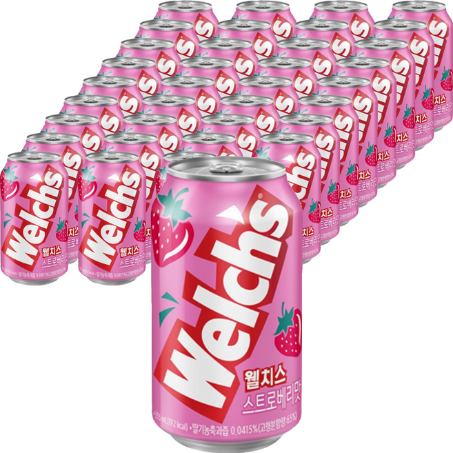 웰치스 스트로베리, 355ml, 36개