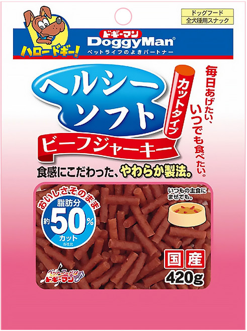 DoggyMan 多格漫 犬用健康低脂短切軟肉條, 牛肉, 420g, 1包