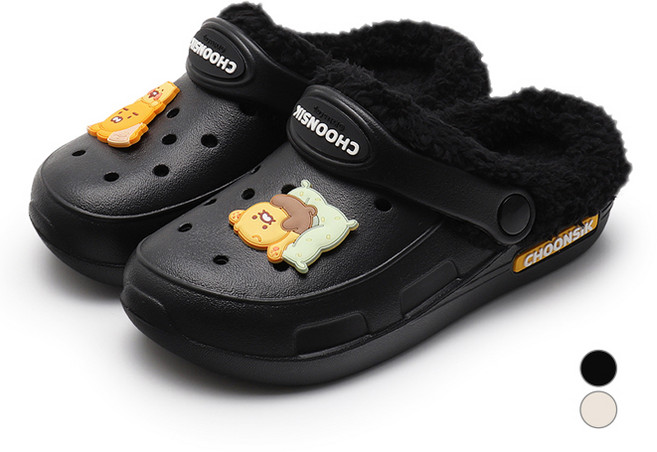 카카오프렌즈 아동용 춘식이 패밀리 통통 털샌들