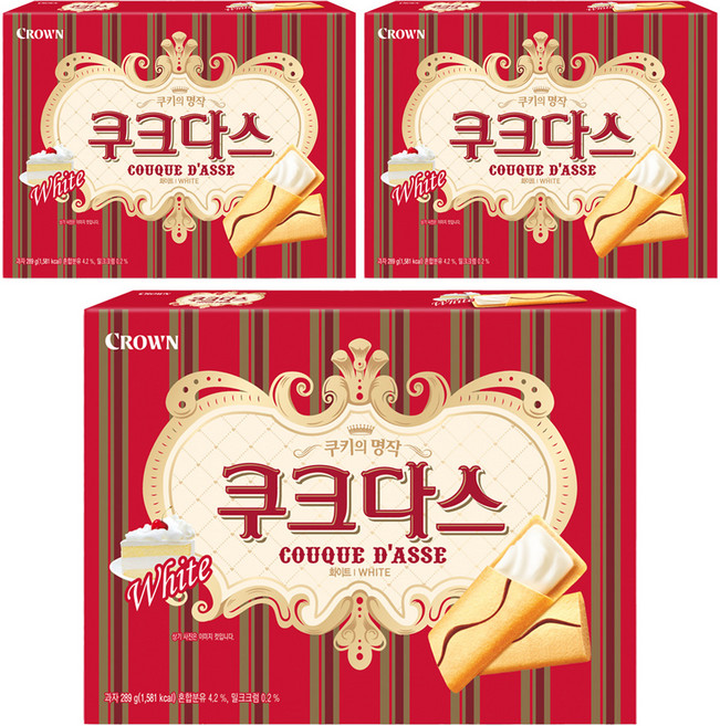 쿠크다스 화이트, 289g, 3개