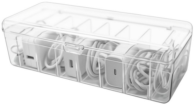 다오미 케이블 선 USB 아크릴 정리함, 1개