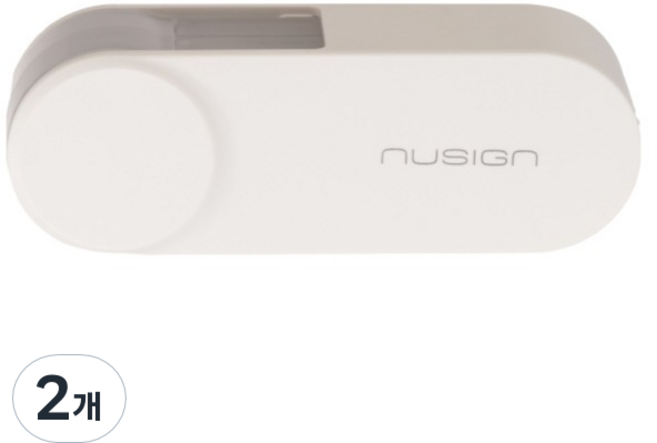 누사인 스윙 접이식 회전형 수정테이프 5mm x 6m, 크림 화이트, 2개