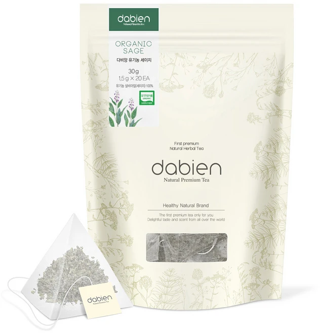 다비앙 유기농 세이지차, 1.5g, 20개입, 1개 - 쿠팡