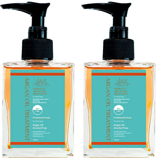 HAIR MUCH 摩洛哥堅果護髮油 100ml 修護滋養 柔順亮澤, 2瓶