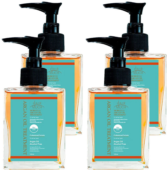 HAIR MUCH 摩洛哥堅果護髮油 100ml 修護滋養 柔順亮澤, 4瓶