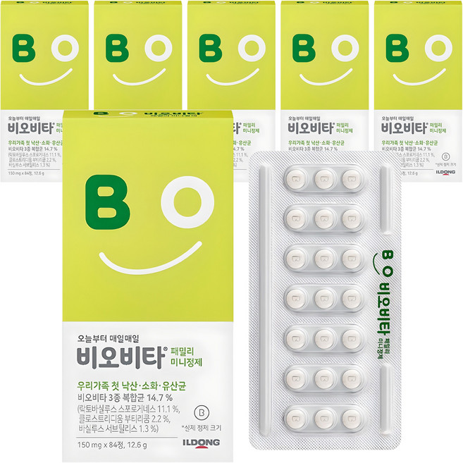 비오비타 패밀리 미니정제 유산균, 84정, 6개