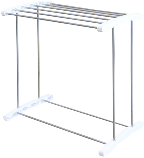 팬물산 스텐 미니 빨래 건조대 1단, 화이트