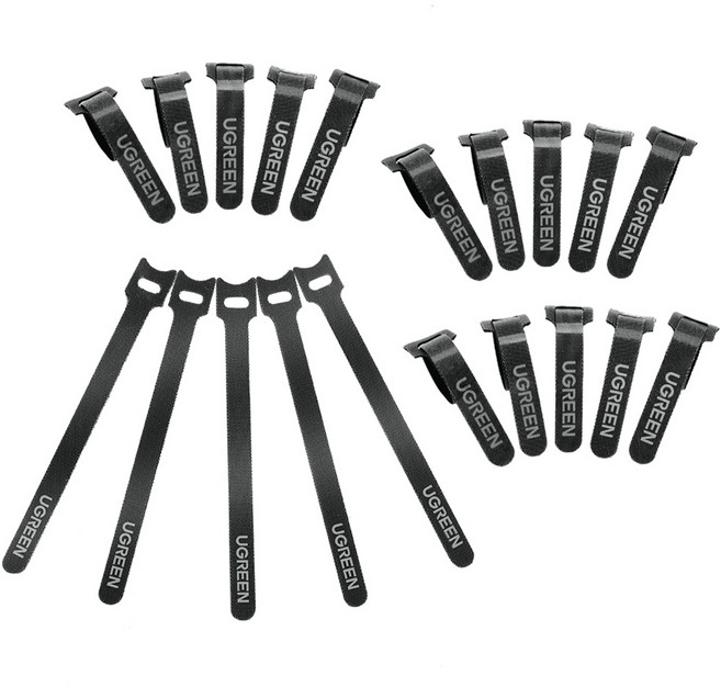 유그린 벨크로 타입 케이블 타이 밴드, 20개