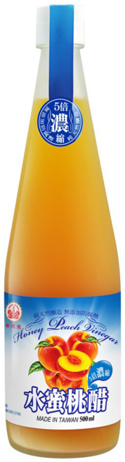 崇德發 水蜜桃醋, 500ml, 1瓶
