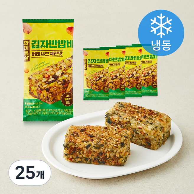 한끼통살 김자반밥바 버터샤브계란맛 (냉동), 100g, 25개