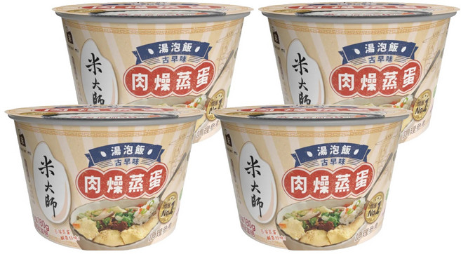 master mi 米大師 湯泡飯 肉燥蒸蛋, 235g, 4入