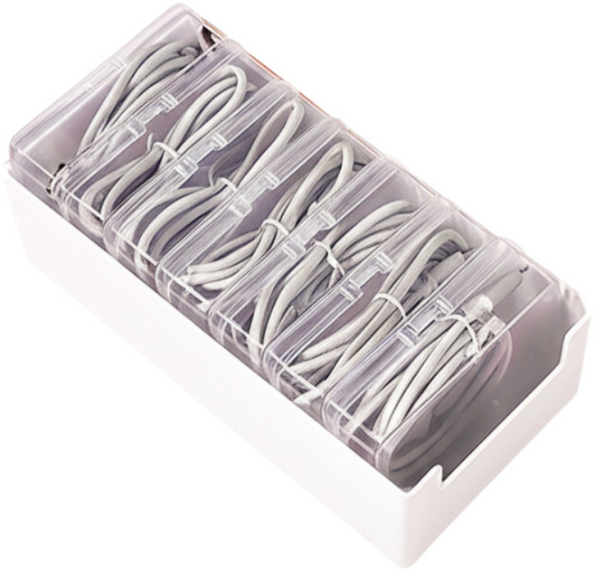 다오미 다용도 케이블 선 개별 정리함 수납함, 1세트, 혼합색상