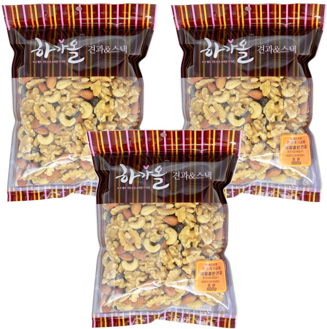 [하가올] 매일좋은견과 오리지널, 600g, 3개