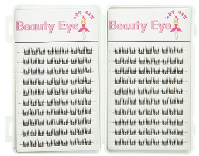 마켓감성 뷰티아이 노글루 인조 속눈썹 B06 180p, 1개, 검정색