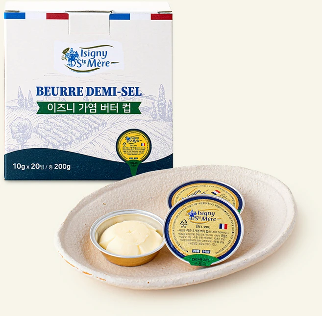 이즈니 가염 버터 컵, 10g, 20개 - 쿠팡