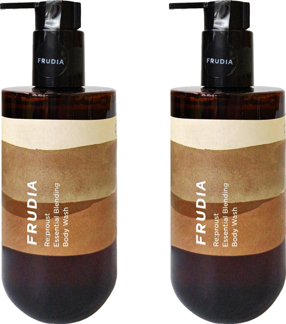 FRUDIA 台灣公司貨 自然而然 植萃精油沐浴乳 檀香木 + 洋甘菊, 300ml, 2瓶