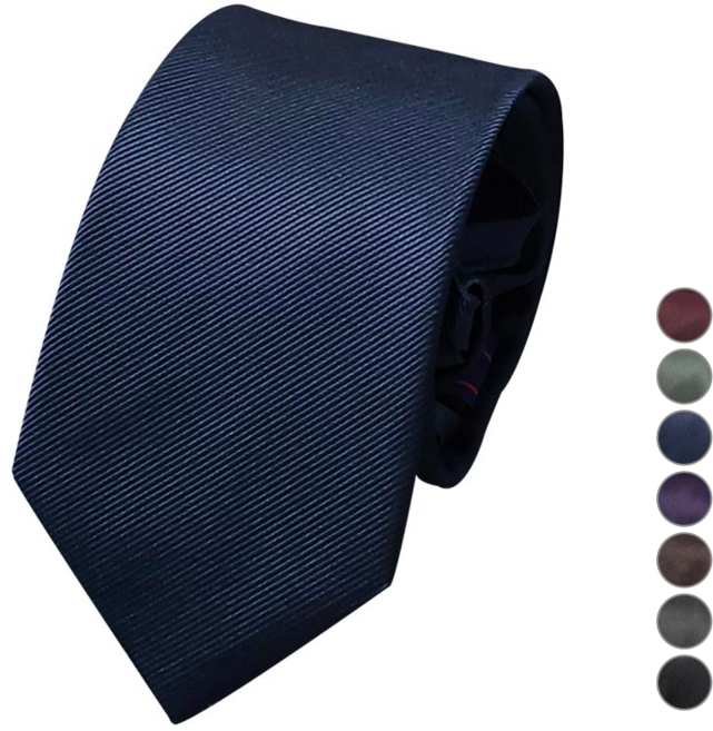 엠스코프 남성용 트윌 솔리드 지퍼형 자동 넥타이 MN004