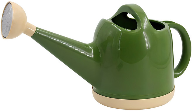 復古風格大型澆水壺, 橄欖綠, 1個