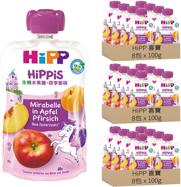 HiPP 喜寶 生機水果趣, 24包, 100g