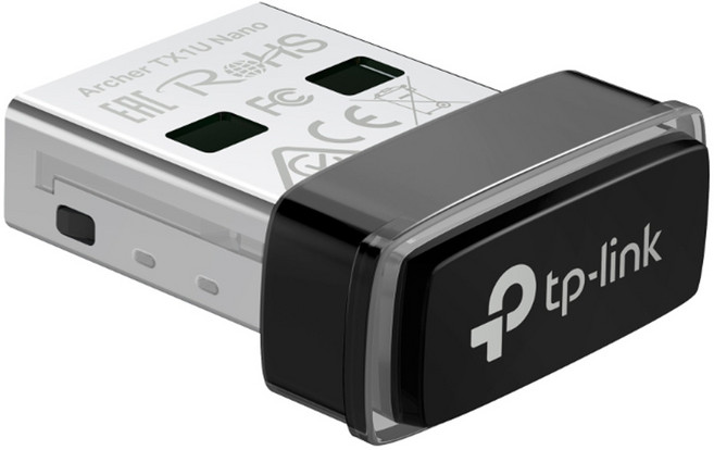 tp-link Wi-Fi 6 AX300 迷你型 USB無線網卡, Archer TX1U Nano, 黑色, 1個