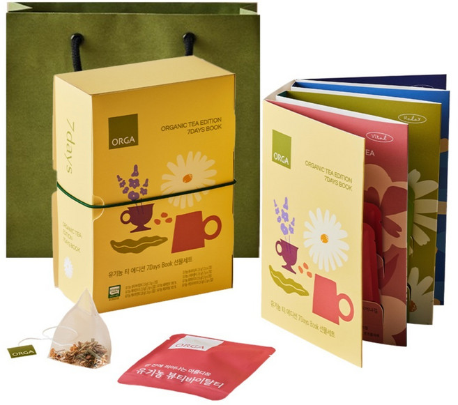 올가홀푸드 유기농 티 에디션 7데이즈 북 선물 세트, 7종, 1세트