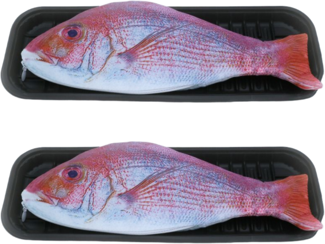 심플리지 생선 필통, 레드, 2개