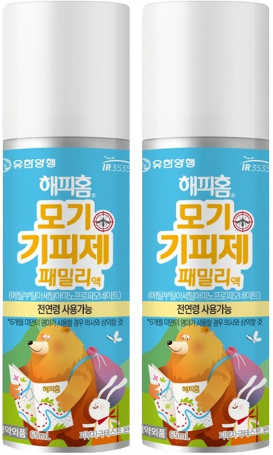 유한양행 해피홈 모기 기피제 패밀리액, 100g, 2개